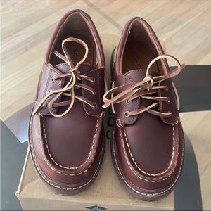 Sperry Loafers Kids Brown Leather Shoes- SZ 1